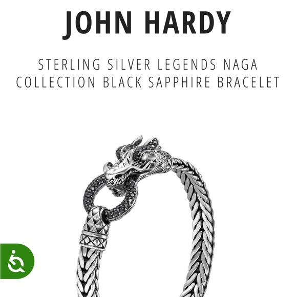 John Hardy Other - John Hardy Silver and Black Sapphire Dragon Bracelet